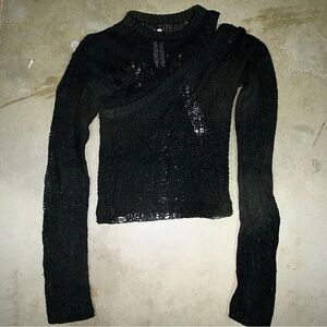 Rick Owens spider knit banana sweater